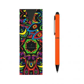 PIERRE CARDIN CELEBRATION Kovové kuličkové pero se stylusem oranžová