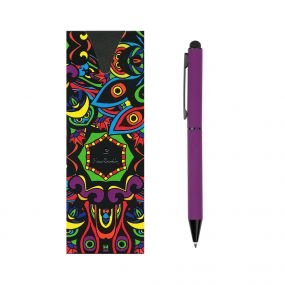 PIERRE CARDIN CELEBRATION Kovové kuličkové pero se stylusem fialová