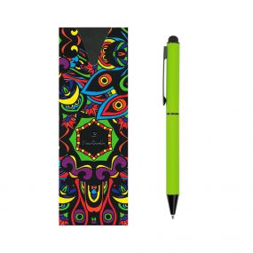 PIERRE CARDIN CELEBRATION Kovové kuličkové pero se stylusem zelená
